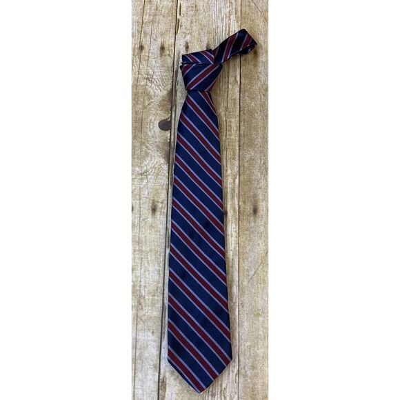 Brooks Brothers Tie Makers Merchants Repp Stripe Tie Regimental Silk - Picture 6 of 6
